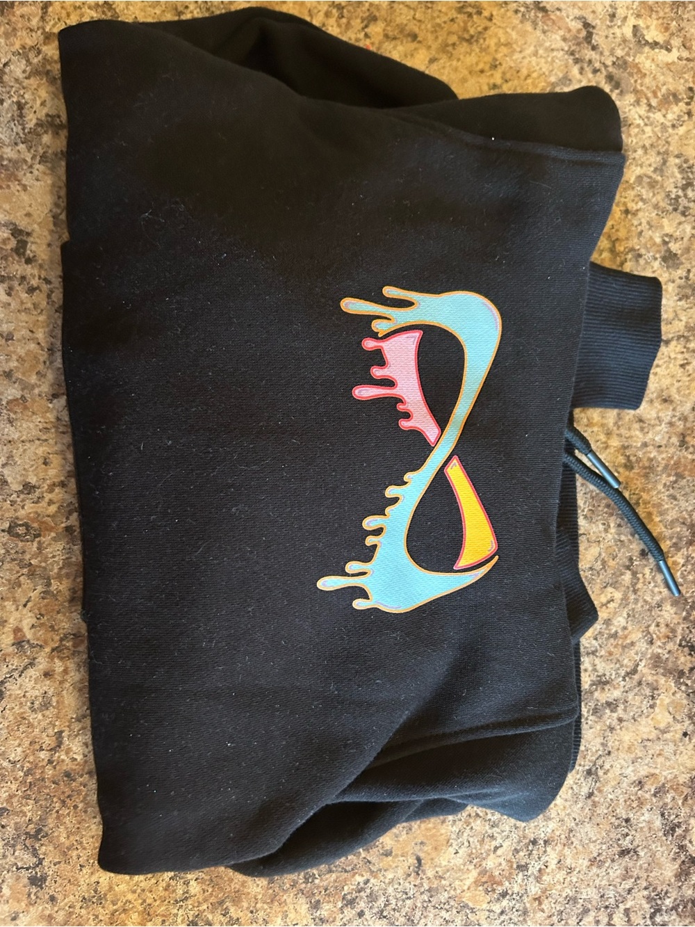 NFINITY Black Kids CheerHoodie with Colorful Drip Logo Text Me When You Hit Zero